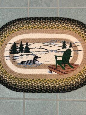 Adirondack Loon Oval Rug 20 x 30